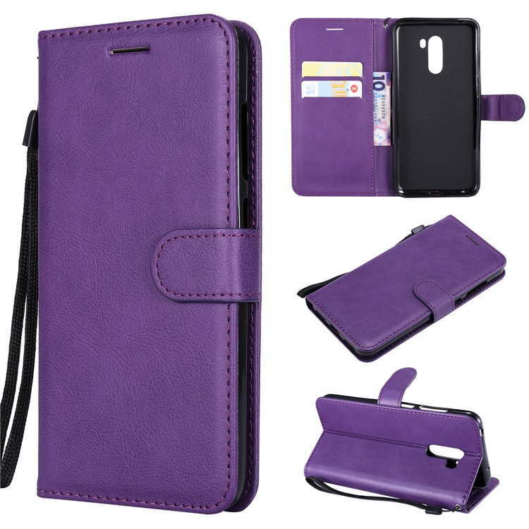 Magnetic Leather Stand Cover for Xiaomi Pocophone F1 / Poco F1 in India - Purple-1