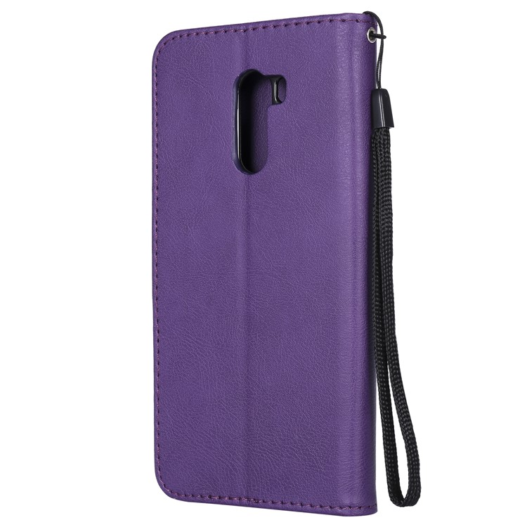 Magnetic Leather Stand Cover for Xiaomi Pocophone F1 / Poco F1 in India - Purple-3