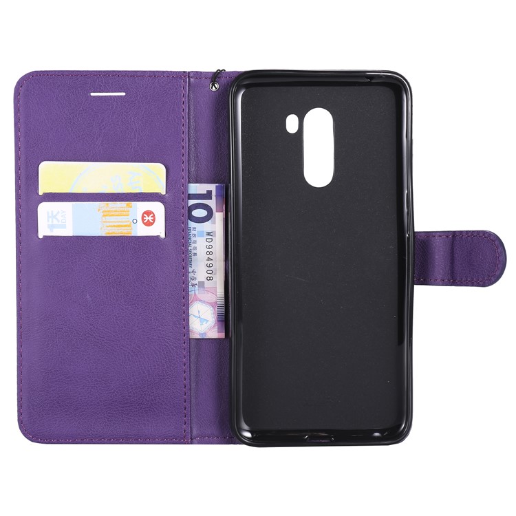 Magnetic Leather Stand Cover for Xiaomi Pocophone F1 / Poco F1 in India - Purple-4