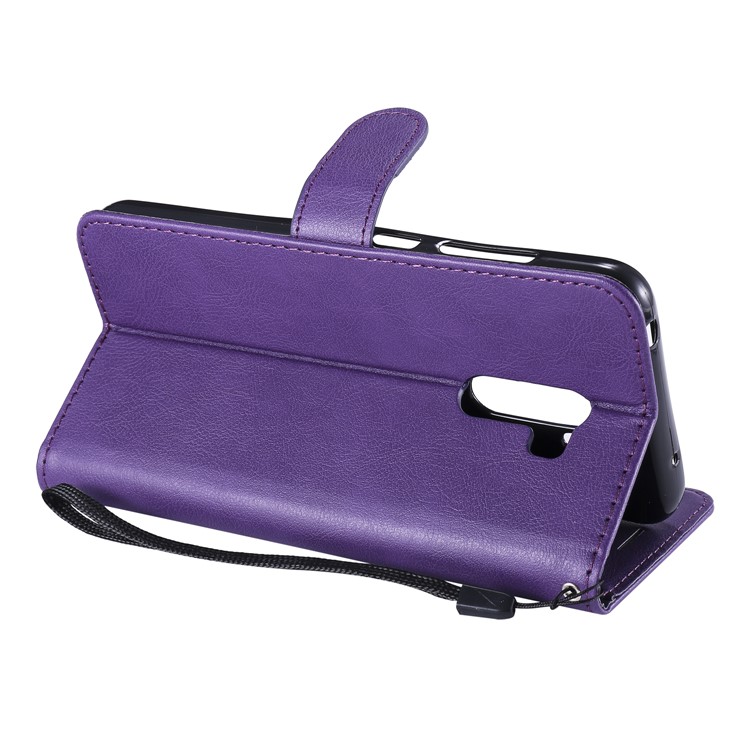 Magnetic Leather Stand Cover for Xiaomi Pocophone F1 / Poco F1 in India - Purple-7
