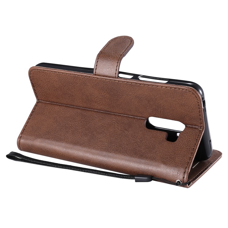 Wallet Leather Stand Case Cover for Xiaomi Pocophone F1 / Poco F1 in India - Brown-7