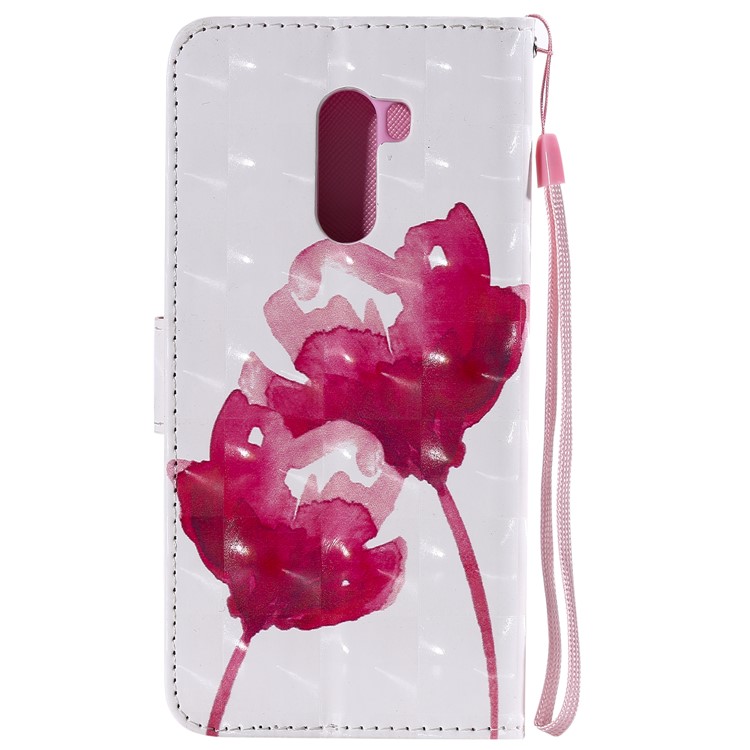 Pattern Printing Light Spot Decor Leather Wallet Case for Xiaomi Pocophone F1 / Poco F1 in India - Vivid Flowers-3