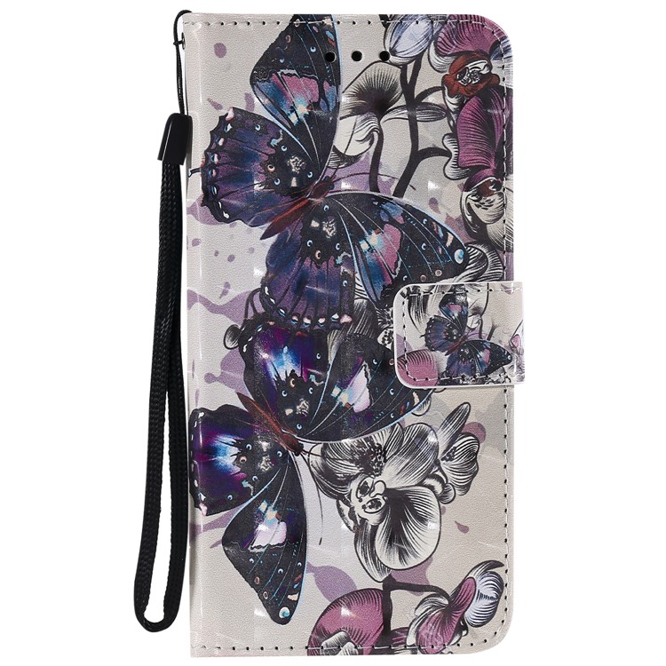 Pattern Printing Light Spot Decor Magnetic Leather Wallet Case for Xiaomi Pocophone F1 / Poco F1 in India - Flowers and Butterflies-2