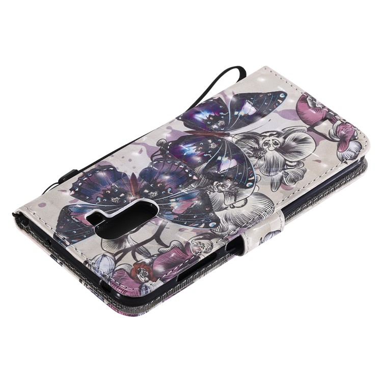 Pattern Printing Light Spot Decor Magnetic Leather Wallet Case for Xiaomi Pocophone F1 / Poco F1 in India - Flowers and Butterflies-5