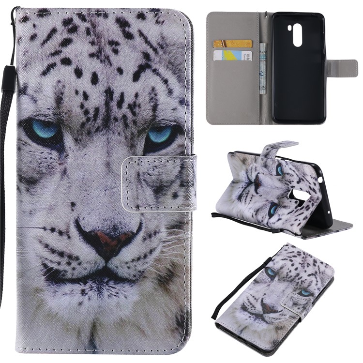 Pattern Printing Wallet Stand Magnetic Leather Flip Shell for Xiaomi Pocophone F1 / Poco F1 (India) - Leopard-1