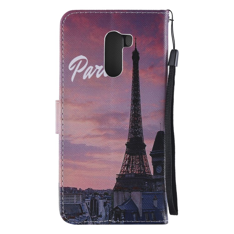 Pattern Printing Wallet Stand Magnetic Leather Flip Casing for Xiaomi Pocophone F1 / Poco F1 (India) - Paris-3