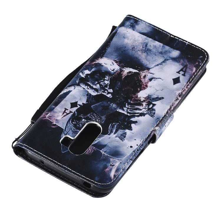 Pattern Printing Wallet Stand Magnetic Leather Flip Cell Phone Case for Xiaomi Pocophone F1 / Poco F1 (India) - Skull in Poker-6