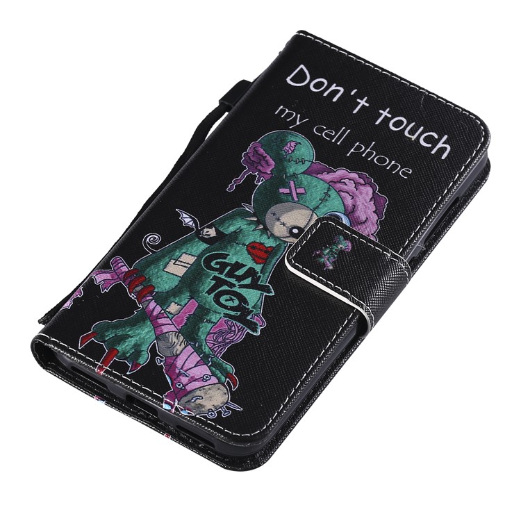 Pattern Printing Wallet Stand Magnetic Leather Flip Protective Case for Xiaomi Pocophone F1 / Poco F1 (India) - Warning Words-5