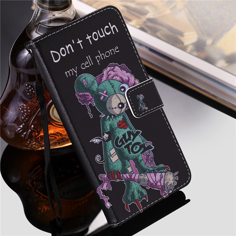 Pattern Printing Wallet Stand Magnetic Leather Flip Protective Case for Xiaomi Pocophone F1 / Poco F1 (India) - Warning Words-8