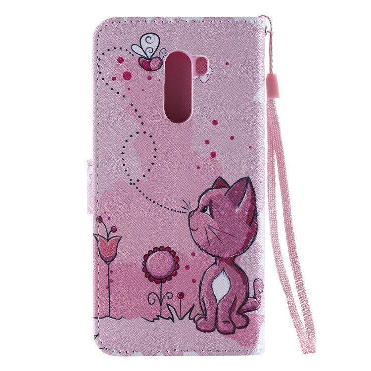 Pattern Printing Wallet Stand Magnetic Leather Flip Protective Cover for Xiaomi Pocophone F1 / Poco F1 (India) - Cat-3