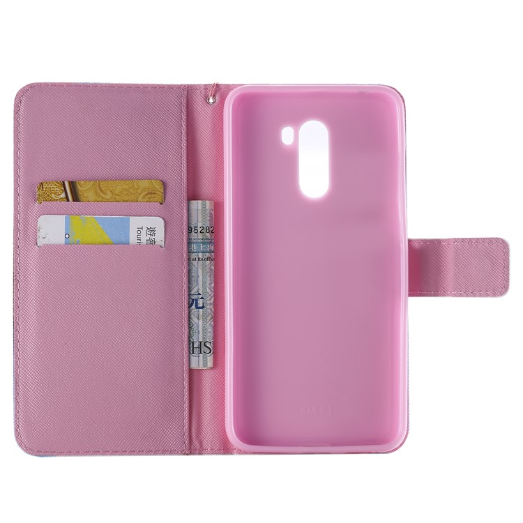 Pattern Printing Wallet Stand Magnetic Leather Flip Protective Cover for Xiaomi Pocophone F1 / Poco F1 (India) - Cat-4