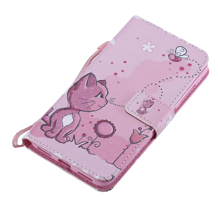 Pattern Printing Wallet Stand Magnetic Leather Flip Protective Cover for Xiaomi Pocophone F1 / Poco F1 (India) - Cat-5