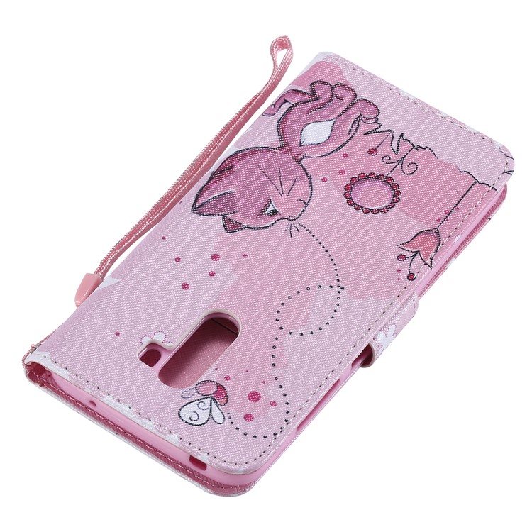 Pattern Printing Wallet Stand Magnetic Leather Flip Protective Cover for Xiaomi Pocophone F1 / Poco F1 (India) - Cat-6