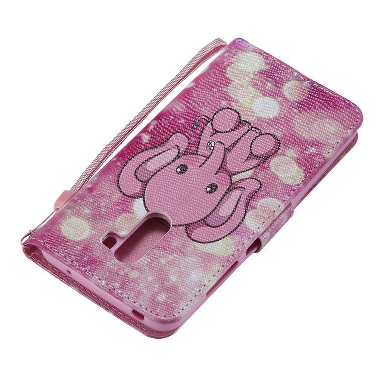 Pattern Printing Wallet Stand Magnetic Leather Flip Protective Shell for Xiaomi Pocophone F1 / Poco F1 (India) - Cute Elephant-6