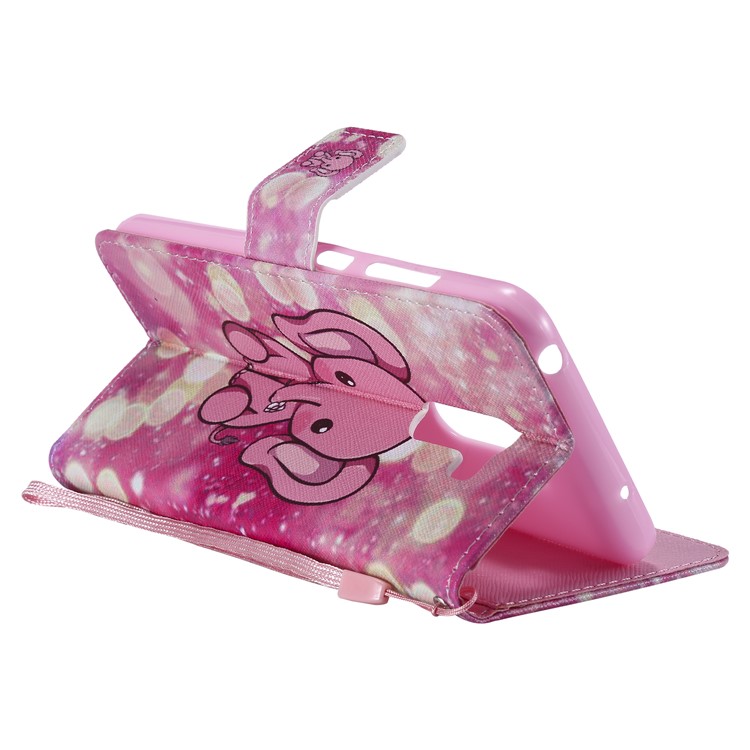 Pattern Printing Wallet Stand Magnetic Leather Flip Protective Shell for Xiaomi Pocophone F1 / Poco F1 (India) - Cute Elephant-7