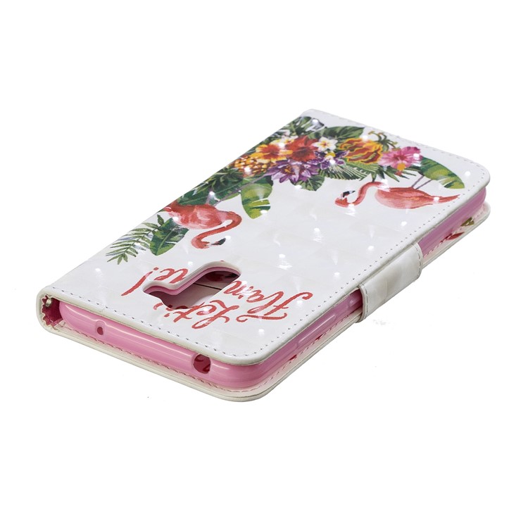 Pattern Printing PU Leather Wallet Phone Cover with Stand for Xiaomi Pocophone F1 / Poco F1 (India) - Flamingo-5