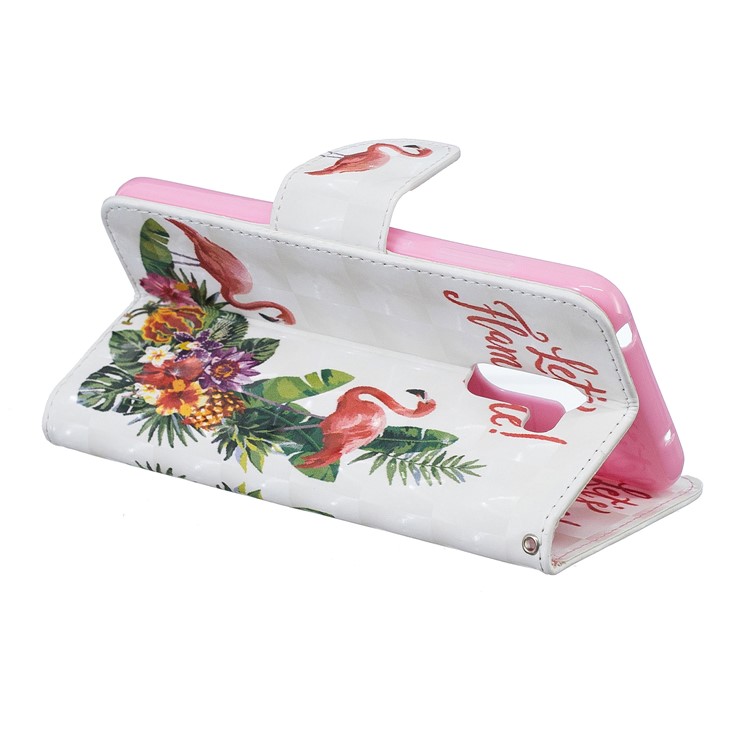 Pattern Printing PU Leather Wallet Phone Cover with Stand for Xiaomi Pocophone F1 / Poco F1 (India) - Flamingo-7
