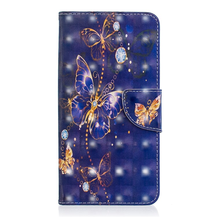 Pattern Printing PU Leather Mobile Case with Card Holder for Xiaomi Pocophone F1 / Poco F1 (India) - Purple Butterfly-2