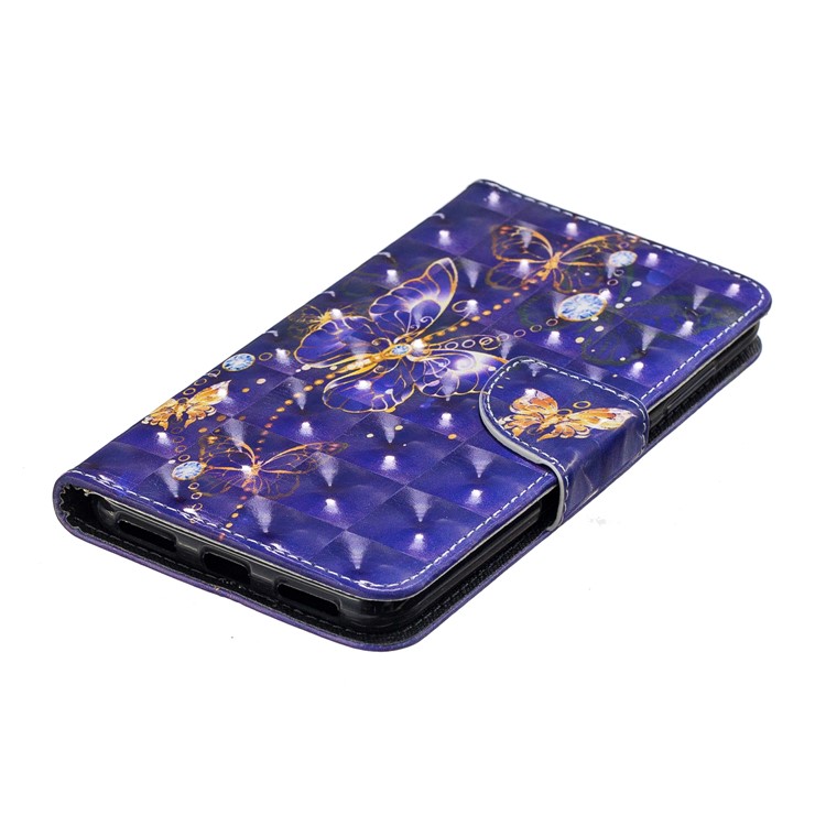 Pattern Printing PU Leather Mobile Case with Card Holder for Xiaomi Pocophone F1 / Poco F1 (India) - Purple Butterfly-4