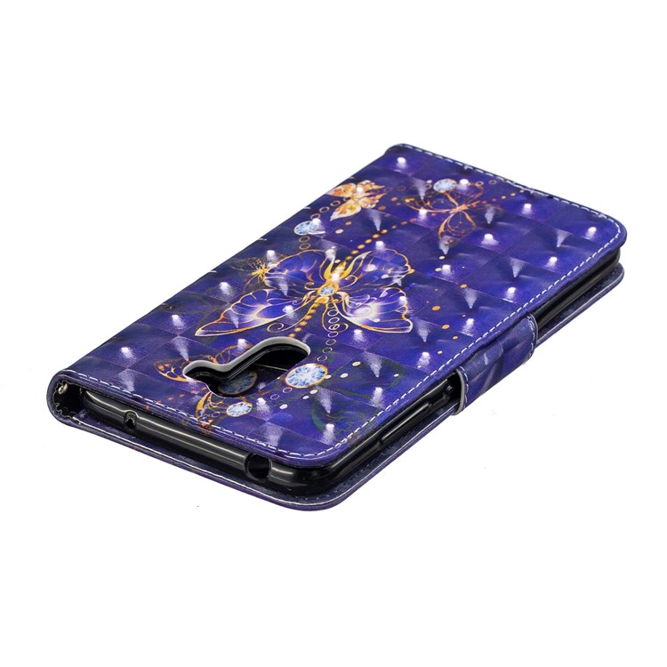 Pattern Printing PU Leather Mobile Case with Card Holder for Xiaomi Pocophone F1 / Poco F1 (India) - Purple Butterfly-5