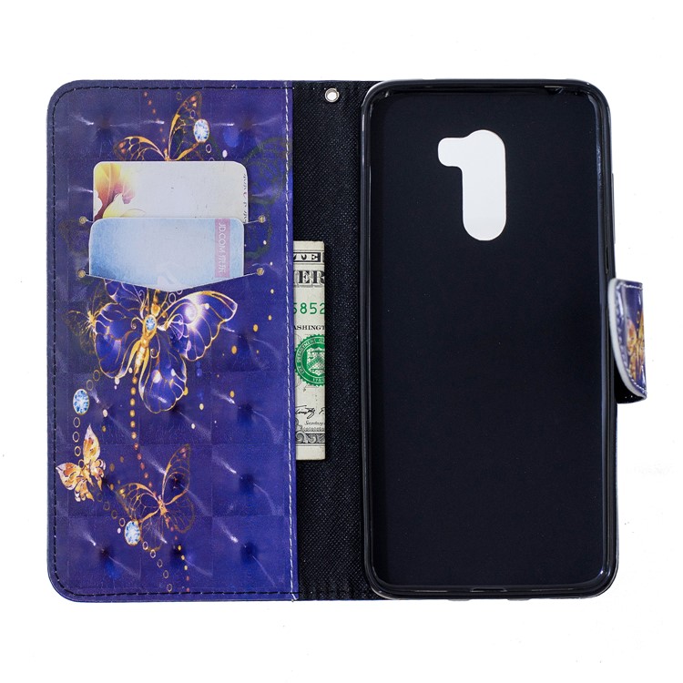 Pattern Printing PU Leather Mobile Case with Card Holder for Xiaomi Pocophone F1 / Poco F1 (India) - Purple Butterfly-6