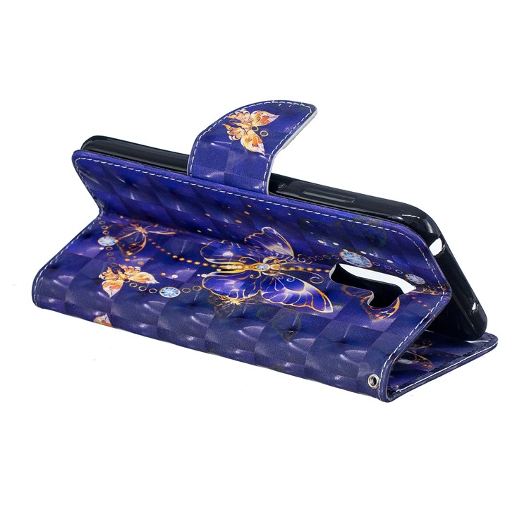 Pattern Printing PU Leather Mobile Case with Card Holder for Xiaomi Pocophone F1 / Poco F1 (India) - Purple Butterfly-7