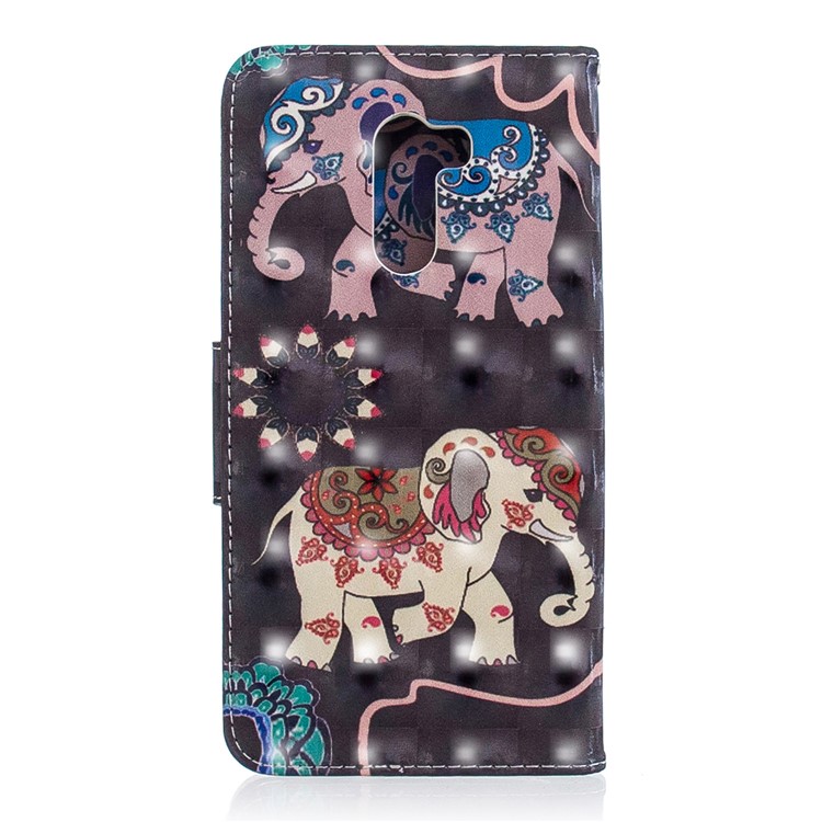 Pattern Printing Card Slots Leather Mobile Cover for Xiaomi Pocophone F1 / Poco F1 (India) - Elephant-3