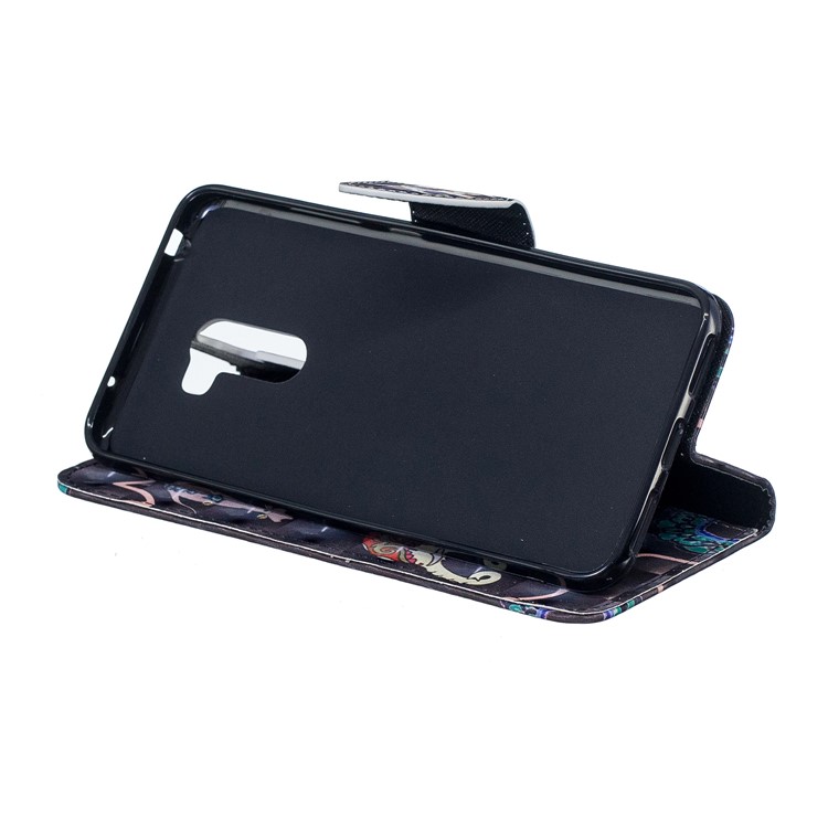 Pattern Printing Card Slots Leather Mobile Cover for Xiaomi Pocophone F1 / Poco F1 (India) - Elephant-8