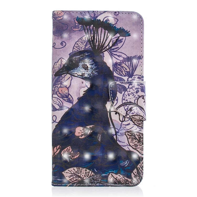 Pattern Printing PU Leather Mobile Shell with Card Slots for Xiaomi Pocophone F1 / Poco F1 (India) - Peacock-2