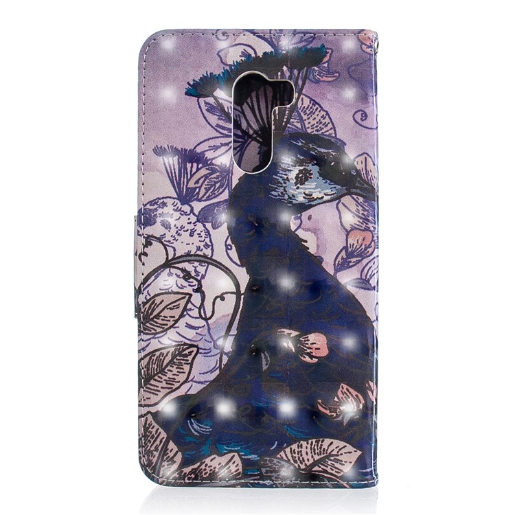 Pattern Printing PU Leather Mobile Shell with Card Slots for Xiaomi Pocophone F1 / Poco F1 (India) - Peacock-3