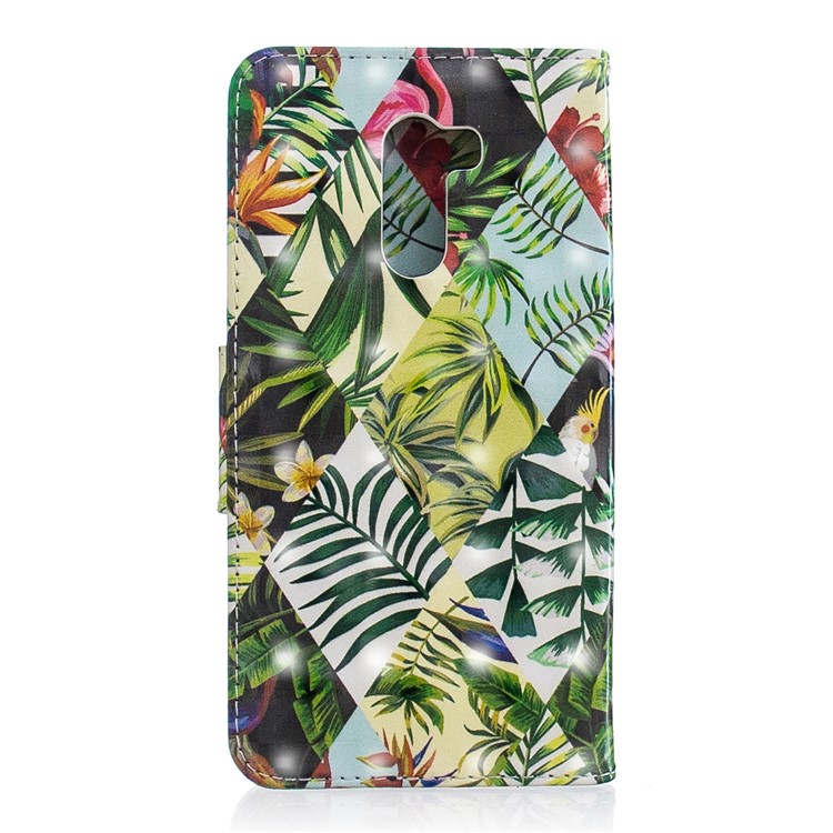 Pattern Printing Leather Wallet Stand Case for Xiaomi Pocophone F1 / Poco F1 (India) - Flower and Leaf-3