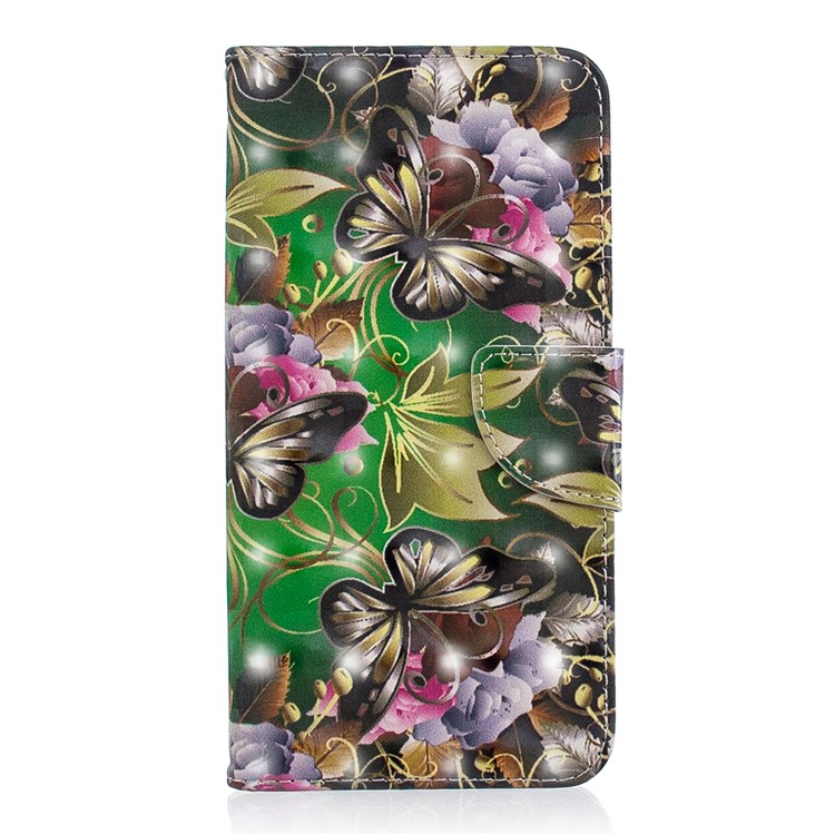 Pattern Printing PU Leather Protection Phone Shell for Xiaomi Redmi Note 6 Pro - Butterfly and Flower-2