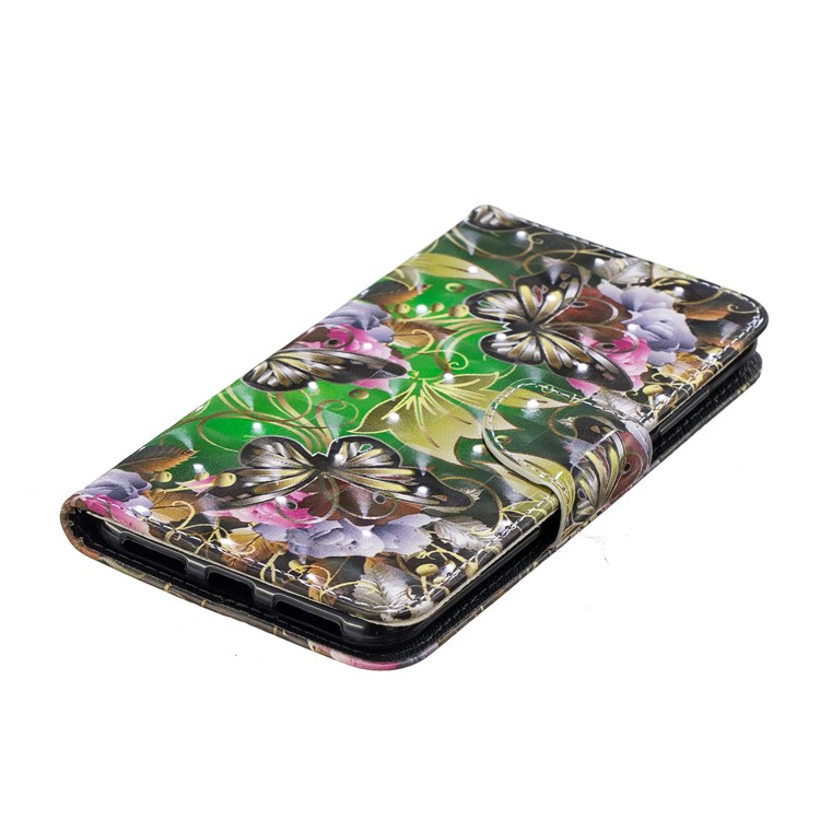 Pattern Printing PU Leather Protection Phone Shell for Xiaomi Redmi Note 6 Pro - Butterfly and Flower-4