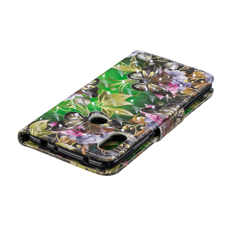 Pattern Printing PU Leather Protection Phone Shell for Xiaomi Redmi Note 6 Pro - Butterfly and Flower-5