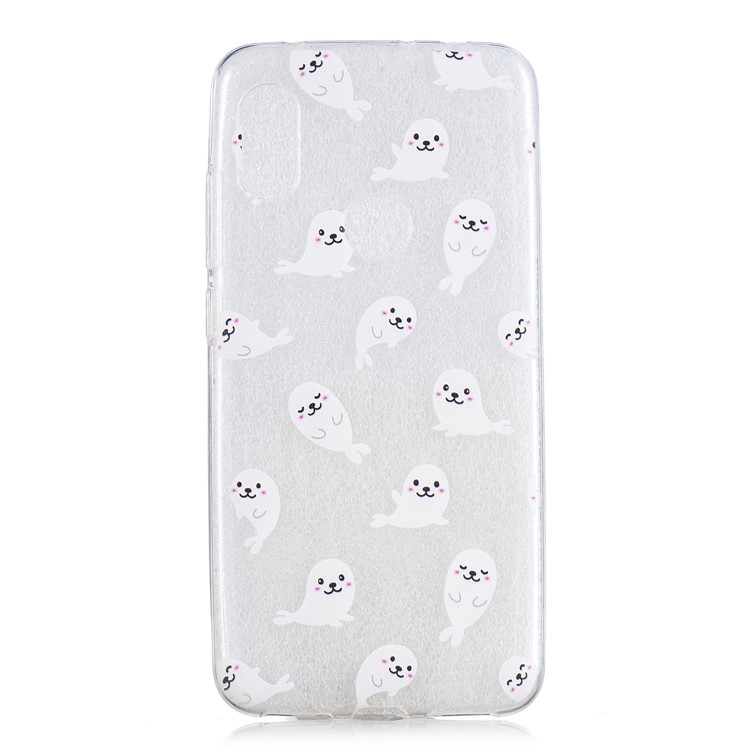 For Xiaomi Redmi Note 6 Pro Pattern Printing IMD TPU Protection Phone Case - Sea Lion-2