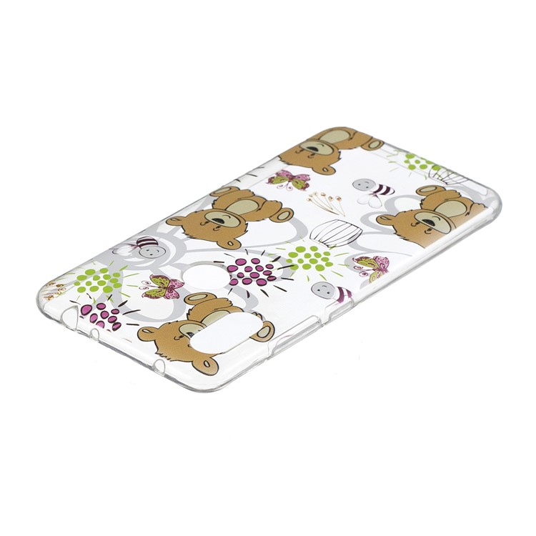 For Xiaomi Redmi Note 6 Pro Pattern Printing IMD TPU Protection Phone Cover - Brown Bears-4