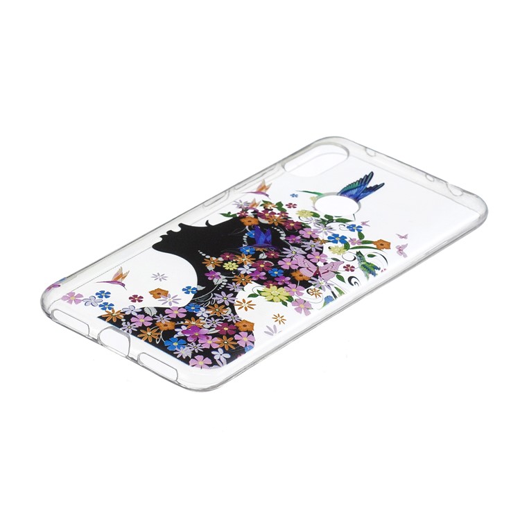 For Xiaomi Redmi Note 6 Pro Pattern Printing IMD TPU Protection Phone Shell - Flowered Girl-3