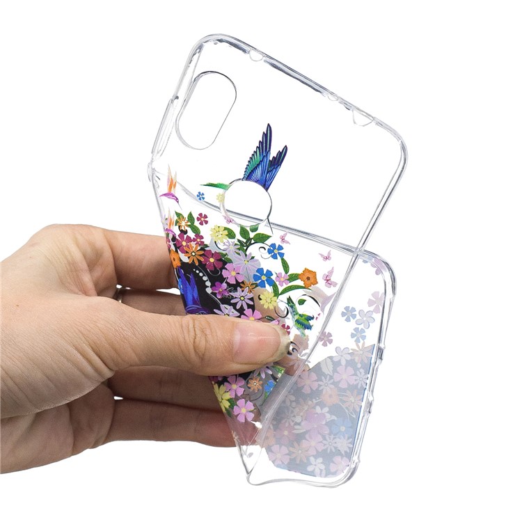 For Xiaomi Redmi Note 6 Pro Pattern Printing IMD TPU Protection Phone Shell - Flowered Girl-5