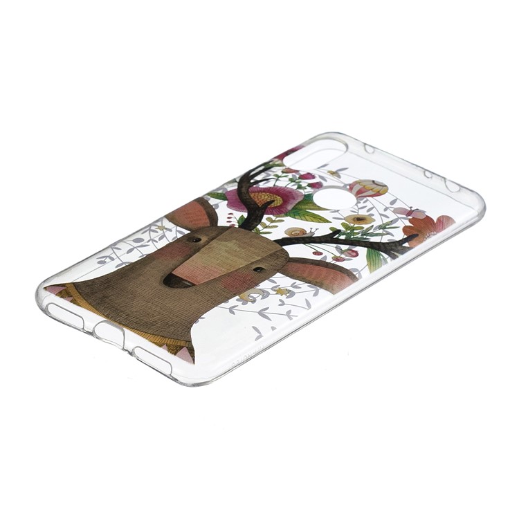 For Xiaomi Redmi Note 6 Pro Pattern Printing IMD TPU Cell Phone Cover - Flowered Elk-3
