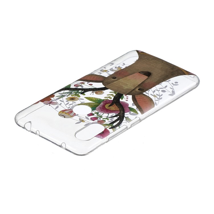 For Xiaomi Redmi Note 6 Pro Pattern Printing IMD TPU Cell Phone Cover - Flowered Elk-4