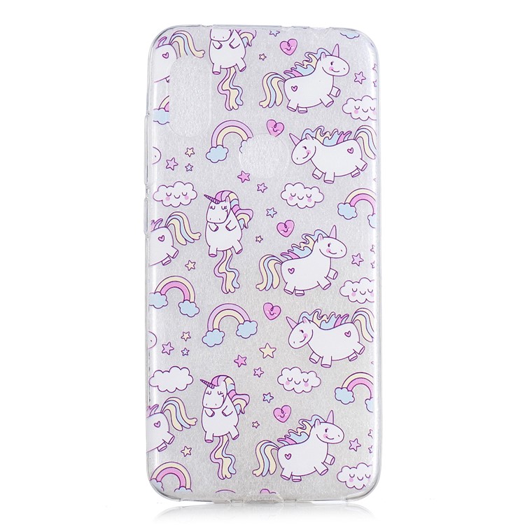 For Xiaomi Redmi Note 6 Pro Pattern Printing IMD TPU Cell Phone Shell - Lovely Unicorns-2