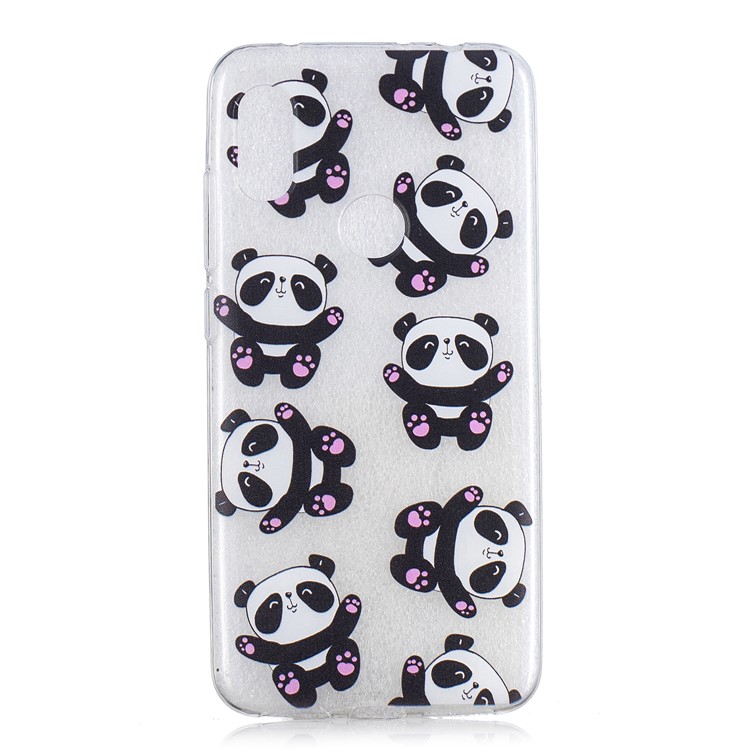 For Xiaomi Redmi Note 6 Pro Pattern Printing IMD TPU Soft Case - Cute Pandas-2