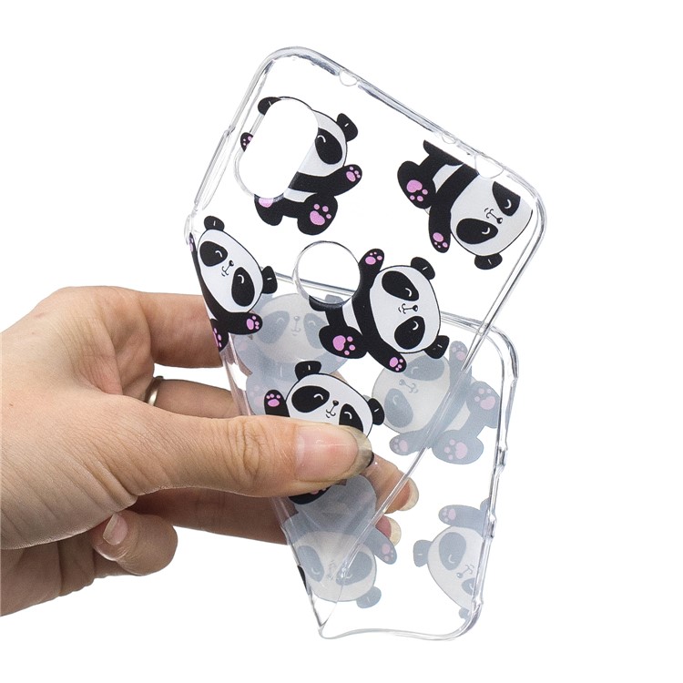 For Xiaomi Redmi Note 6 Pro Pattern Printing IMD TPU Soft Case - Cute Pandas-5