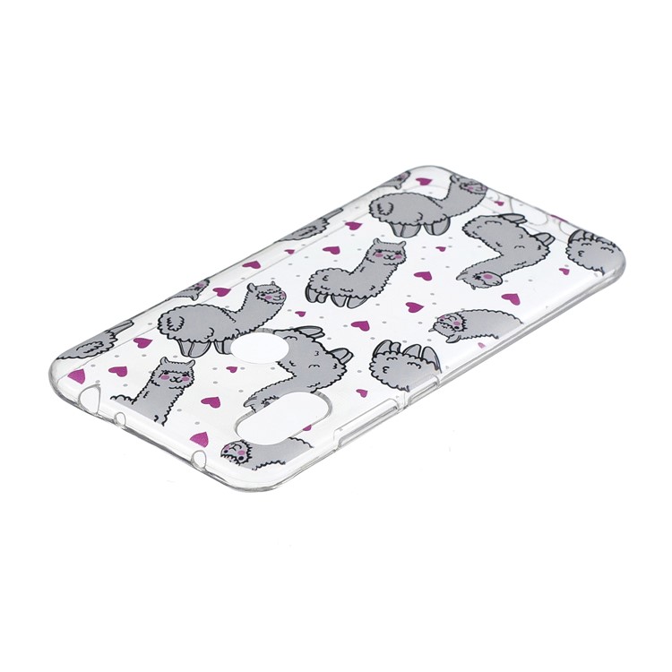 For Xiaomi Redmi Note 6 Pro Pattern Printing IMD TPU Soft Shell - Alpacas-4