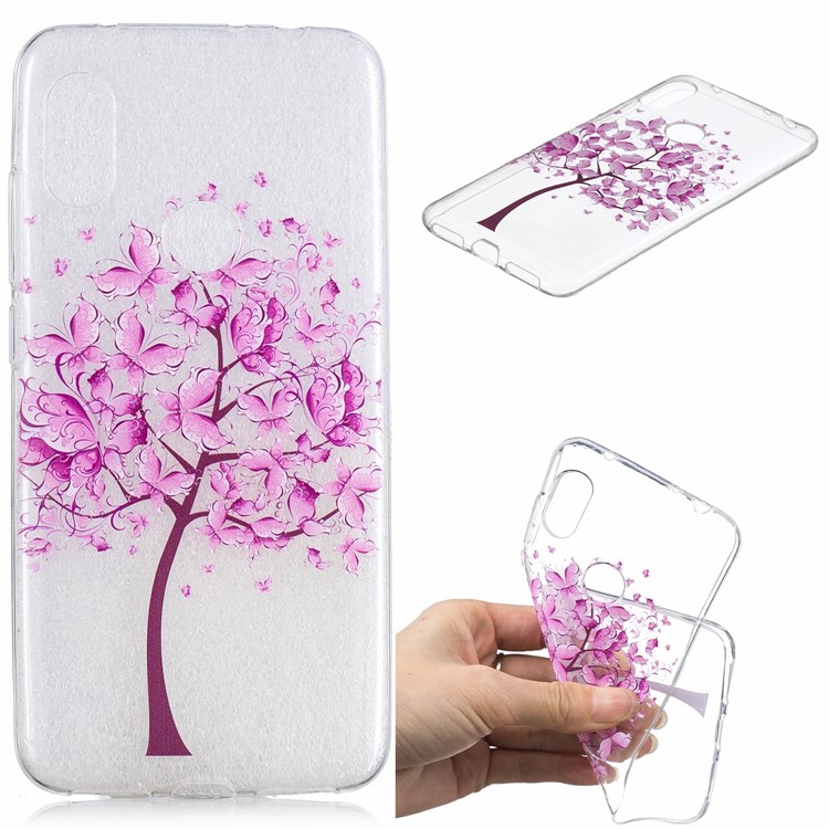 For Xiaomi Redmi Note 6 Pro Pattern Printing IMD TPU Back Cover - Tree-1