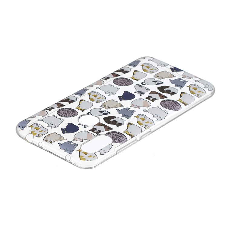 For Xiaomi Redmi Note 6 Pro Pattern Printing IMD TPU Back Shell - Cats Pattern-4