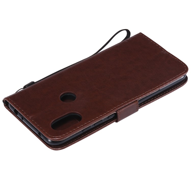 Imprint Cat and Tree PU Leather Folio Flip Mobile Shell for Xiaomi Redmi Note 6 Pro - Brown-6