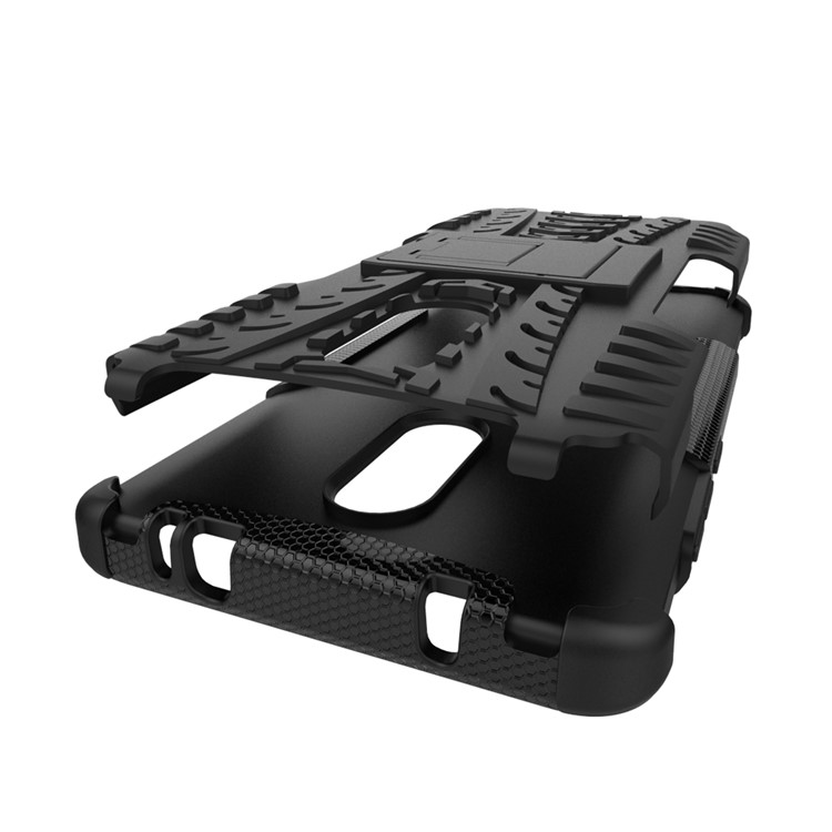 Anti-slip PC + TPU Hybrid Case with Kickstand for Xiaomi Redmi Pro - Black-10