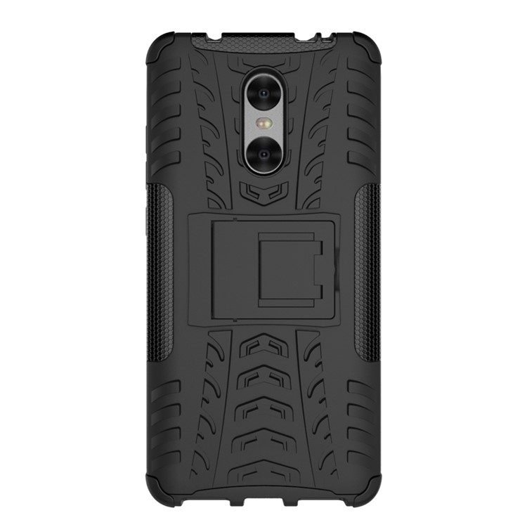 Anti-slip PC + TPU Hybrid Case with Kickstand for Xiaomi Redmi Pro - Black-3
