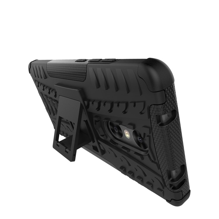 Anti-slip PC + TPU Hybrid Case with Kickstand for Xiaomi Redmi Pro - Black-8
